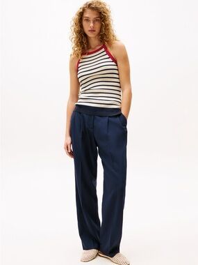TOMMY HELFIGER, SOFIA RICHIE GRAINGE wide leg pants - navy